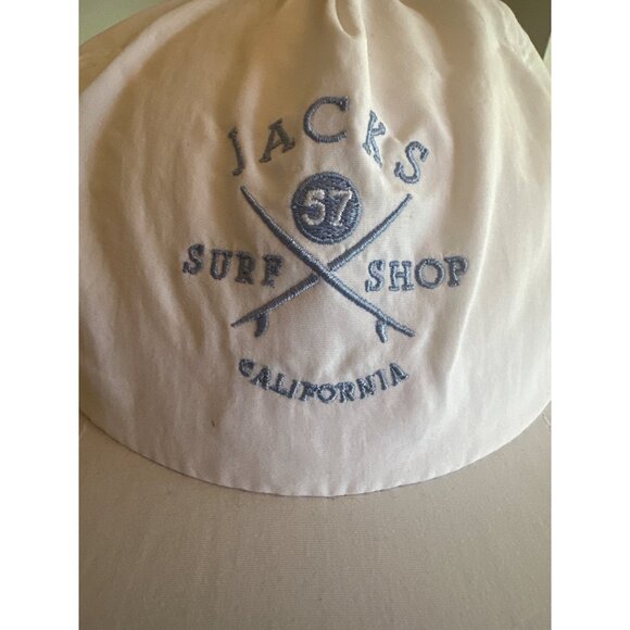 Jacks Surf Shop Embroidered White Baseball Cap Adjustable Strapback Unisex Cotto - Picture 2 of 6